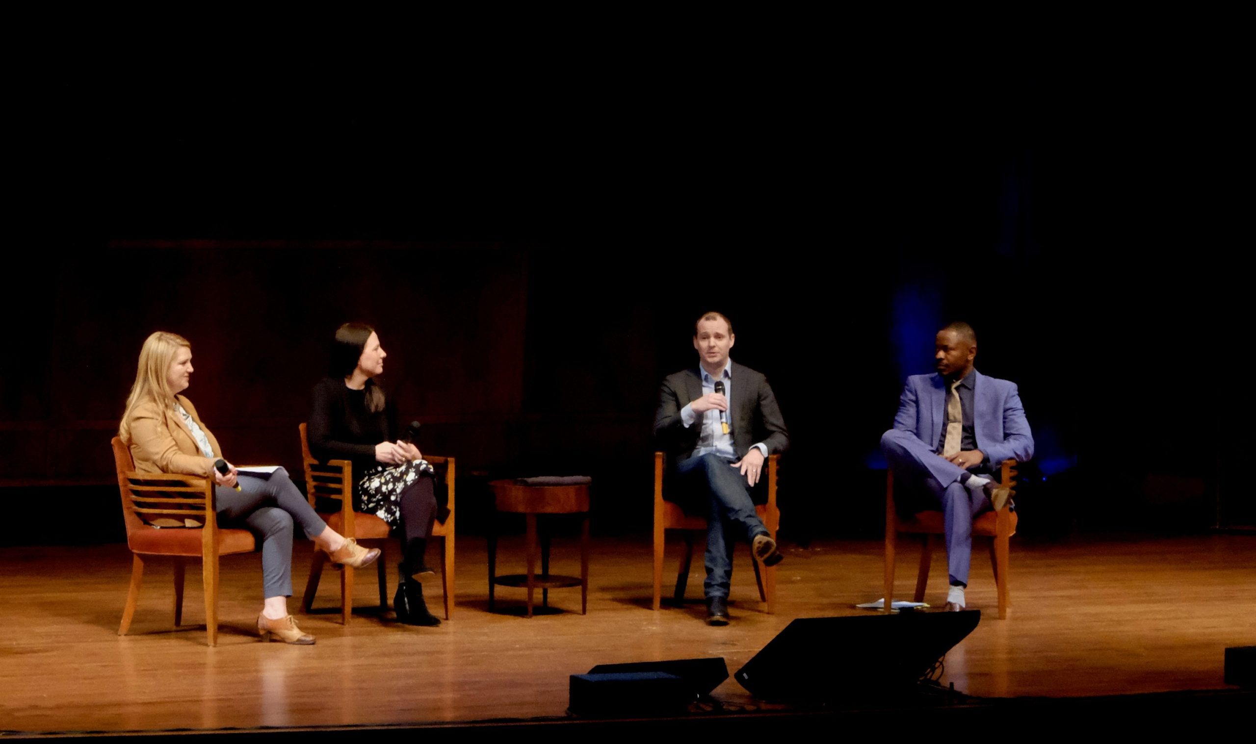 Electrification and energy efficiency was a core topic in several sessions at GridFWD 2019, including this one with (from left) Ashley Horvat, VP, Partnerships, Greenlots; Heather Rosentrater, VP - Energy Delivery, Avista; John McFarland, VP & Chief Customer Officer, Portland General; and Emeka Anyanwu, Energy Innovation & Resources Officer, Seattle City Light.