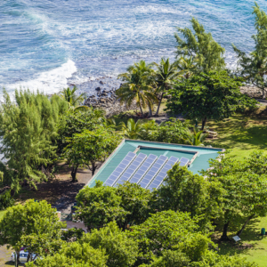 Solar panels on the roof